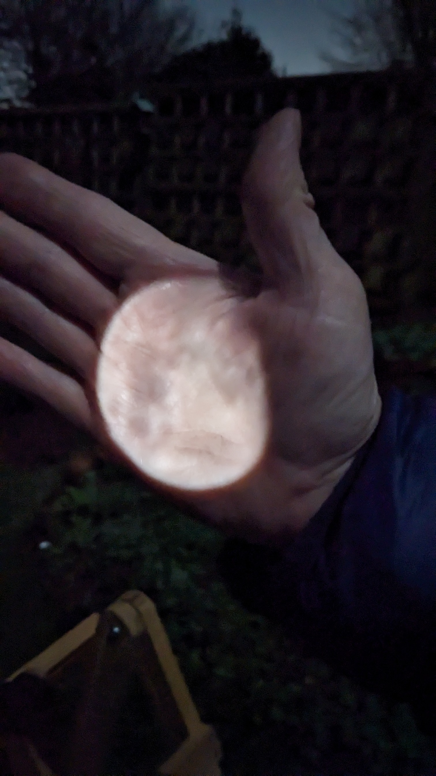 Moon on hand